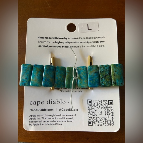 Cape Diablo Jade Serenity Strength Apple Watch Band - Size L - Picture 6 of 7